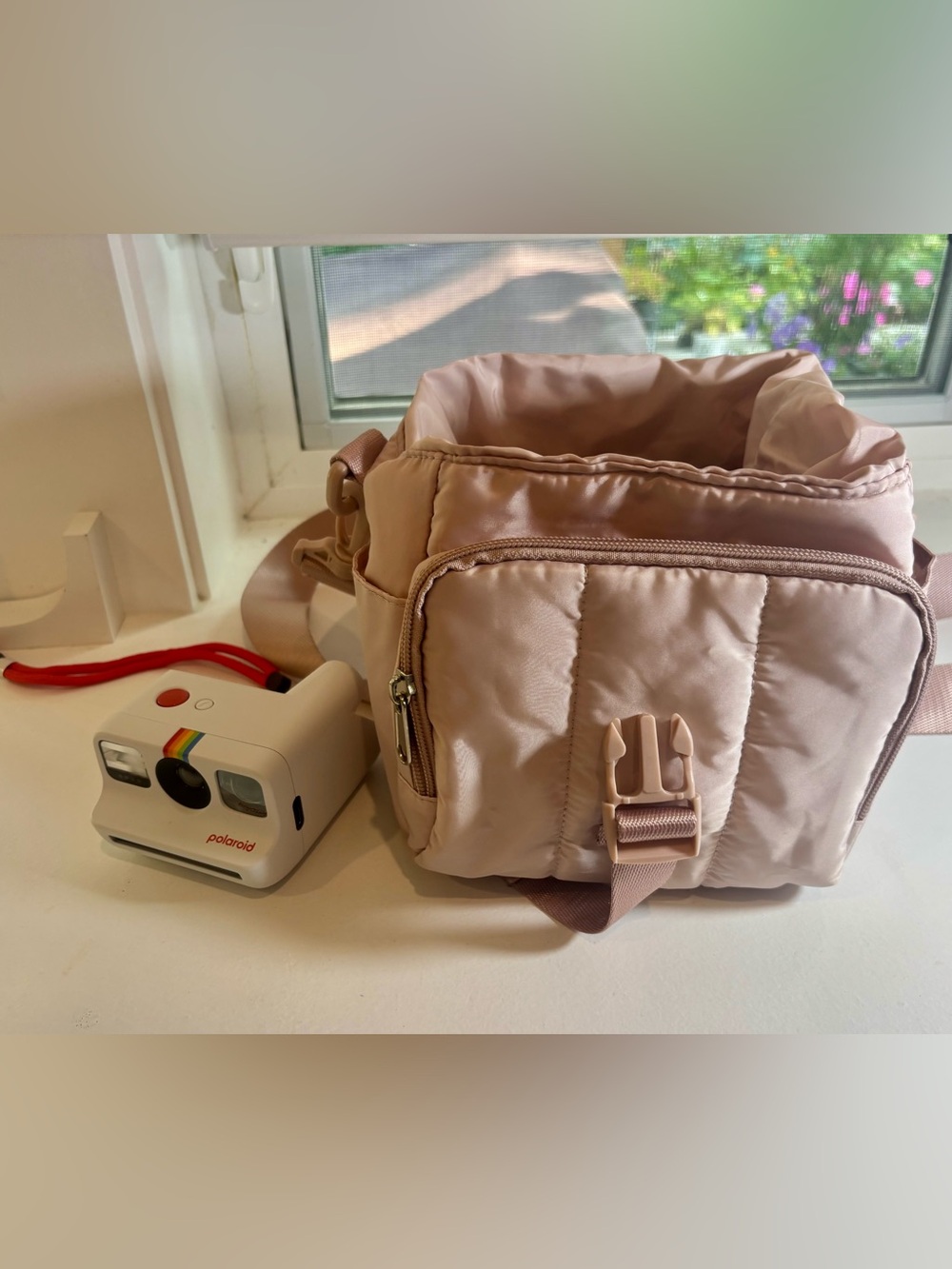 Polaroid Go Set with Crossbody Camera Bag in Blush Pink